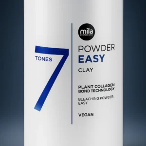 Mila Professional Powder Easy Clay 7 – vegan bleaching powder with plant collagen bond technology, up to 7 levels of lift.