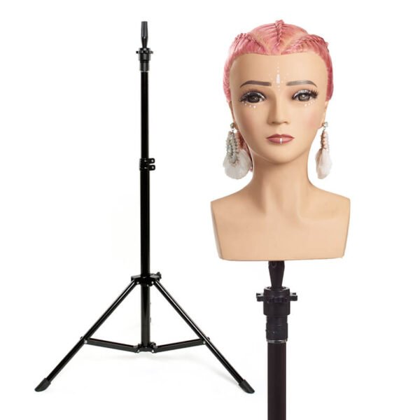 hairdressing floor stand adjustable foldable L’IMAGE 4003 with mannequin head