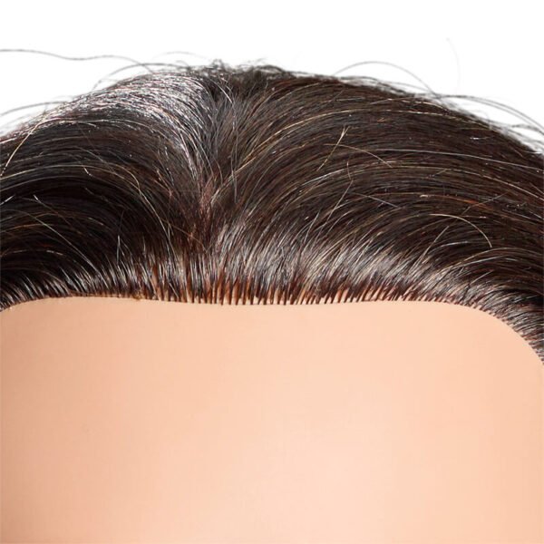 L’IMAGE David 1209B realistic hairline close up medium brown human hair