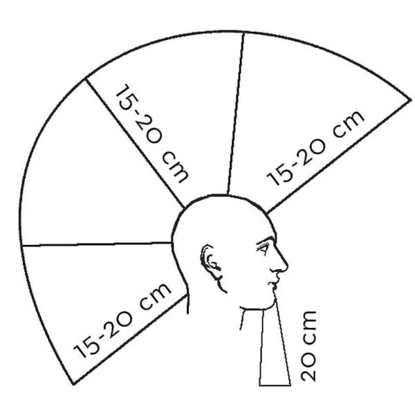 L’IMAGE David 1209B hair and beard length diagram 15 to 20 cm