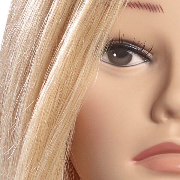 L’IMAGE Tanja 1207W human hair texture platinum blonde short mannequin head