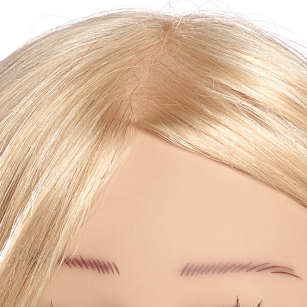 L’IMAGE Tanja 1207W crown stitching natural swirl human hair mannequin head