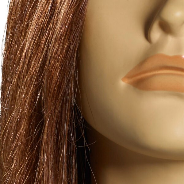 L’IMAGE Nicola 1304W face and dark blonde human hair texture detail