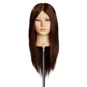 L’IMAGE Corinna 1401W 40cm human hair training head dark blonde front view