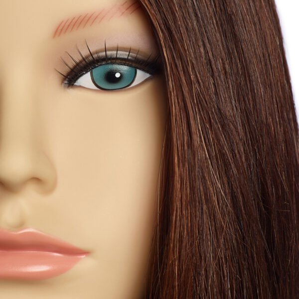 L’IMAGE Corinna 1401W face and dark blonde human hair texture close up